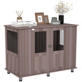 Dog Crate Table for Medium and Large Dogs with Magnetic Door Indoor Use 116 x 60 x 87 cm Purple by PawHut