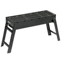 Portable Charcoal BBQ Grill with Folding Legs for Outdoor Cooking by Outsunny