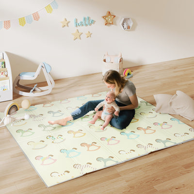 AIYAPLAY Foldable Double-Sided Baby Play Mat, for Toddlers, Bedrooms, Nurseries, Playrooms AOSOM