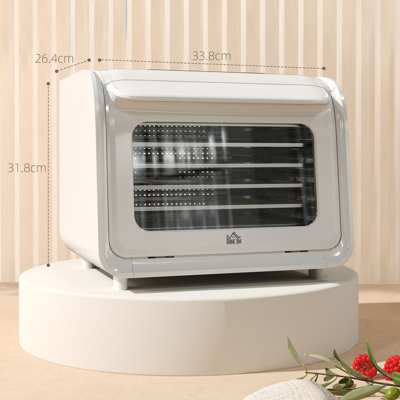 Six Tray Food Dehydrator 35-70 Degrees Centigrade Adjustable Temperature White by HOMCOM