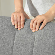 Modern Wood Frame Rocking Chair with Cushioned Seat for Lounge or Nursery, Light Grey