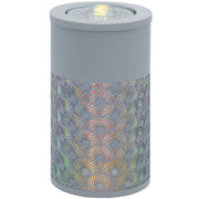 Light Grey Garden Water Fountain with LED Lights Adjustable Flow 30 cm Indoor Outdoor by Outsunny