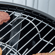 Portable Charcoal Kettle BBQ Grill in Black with Lid and Vents for Outdoor Cooking by Outsunny