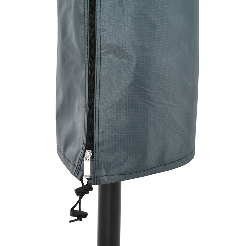 Waterproof Garden Parasol Cover for Year Round Protection Fits Most Outdoor Umbrellas Grey Outsunny