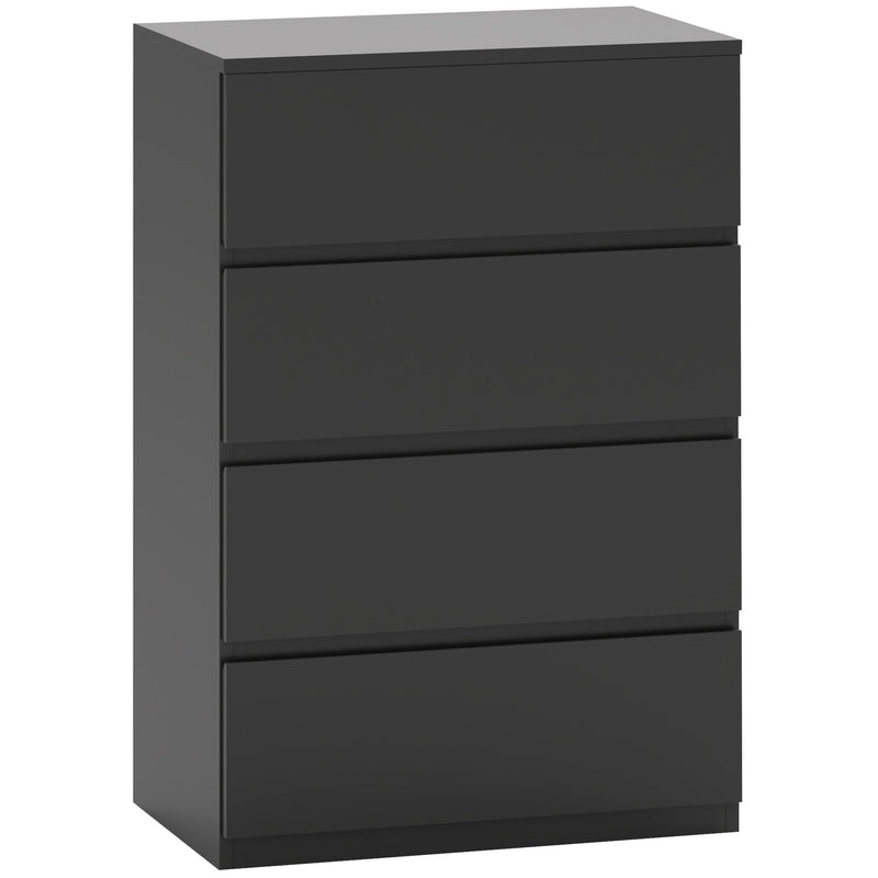 4 Drawer Chest of Drawers Modern Storage Unit for Bedroom Organisation, Grey