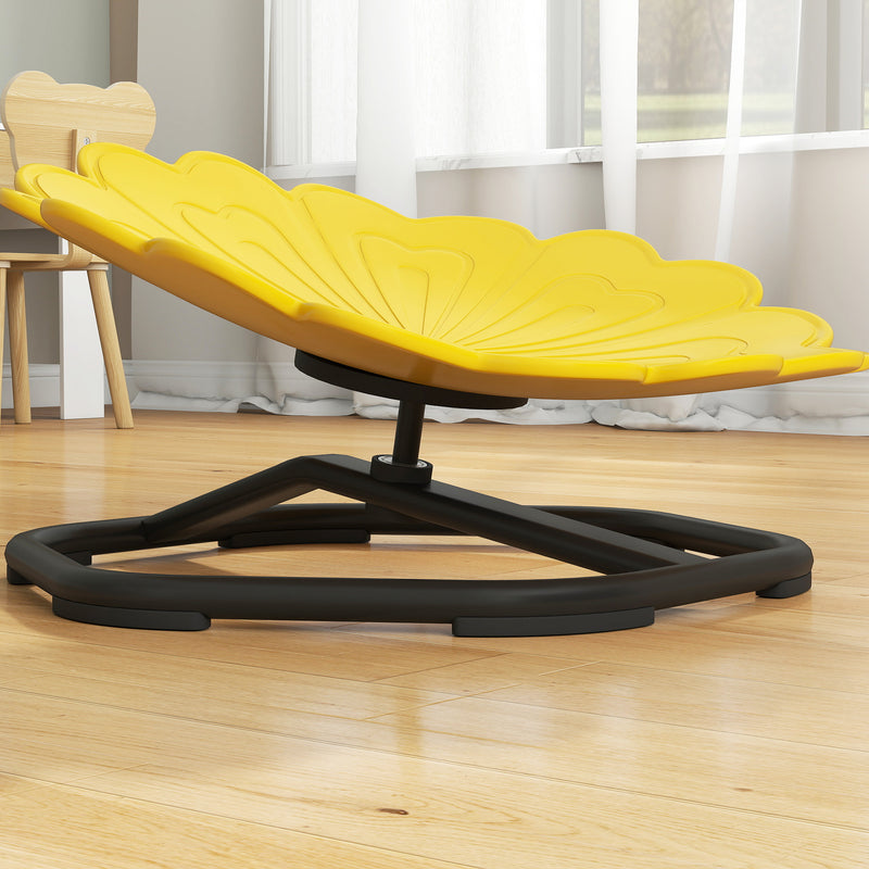 Kids Spinning Sensory Chair with Non Slip Base for Balance and Coordination Training Yellow AOSOM