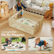 Foldable Double Sided Baby Play Mat Water Resistant for Indoor or Outdoor Use Grey AOSOM