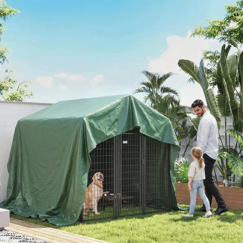 Waterproof Tarpaulin Cover for Outdoor Furniture and Cars Large 6 x 4 m Green