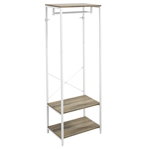 Hallway Coat Rack With Shoe Storage Bench and Hooks Ideal for Entryway Organisation Grey