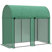 Walk In Garden Greenhouse With Zipped Door For Growing Plants And Herbs Green AOSOM