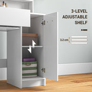 Dressing Table and Stool Set With Hidden Storage Ideal for Bedroom or Vanity Use White