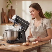 Stand Mixer for Easy Family Baking with Large 6L Bowl and 11 Speeds Black AOSOM