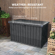 400L Galvanised Steel Garden Storage Box Weather Resistant by Outsunny