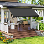 Black 3x1.5m Adjustable Outdoor Awning with Aluminium Frame by Outsunny
