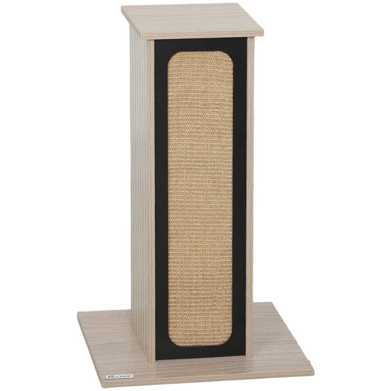 Cat Scratching Post With Replaceable Board And Perch For Indoor Play, Oak AOSOM