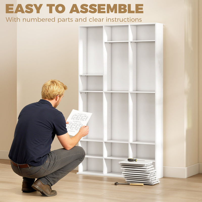 Tall Slim Media Storage Shelf White - image 7