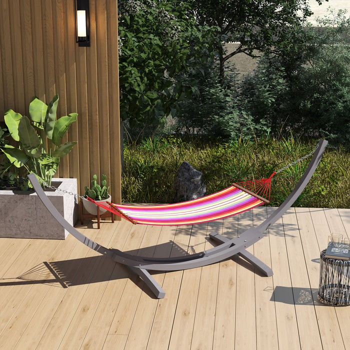 Grey 3.25m Wooden Hammock Stand Universal Fit for Garden Camping and Picnics by Outsunny