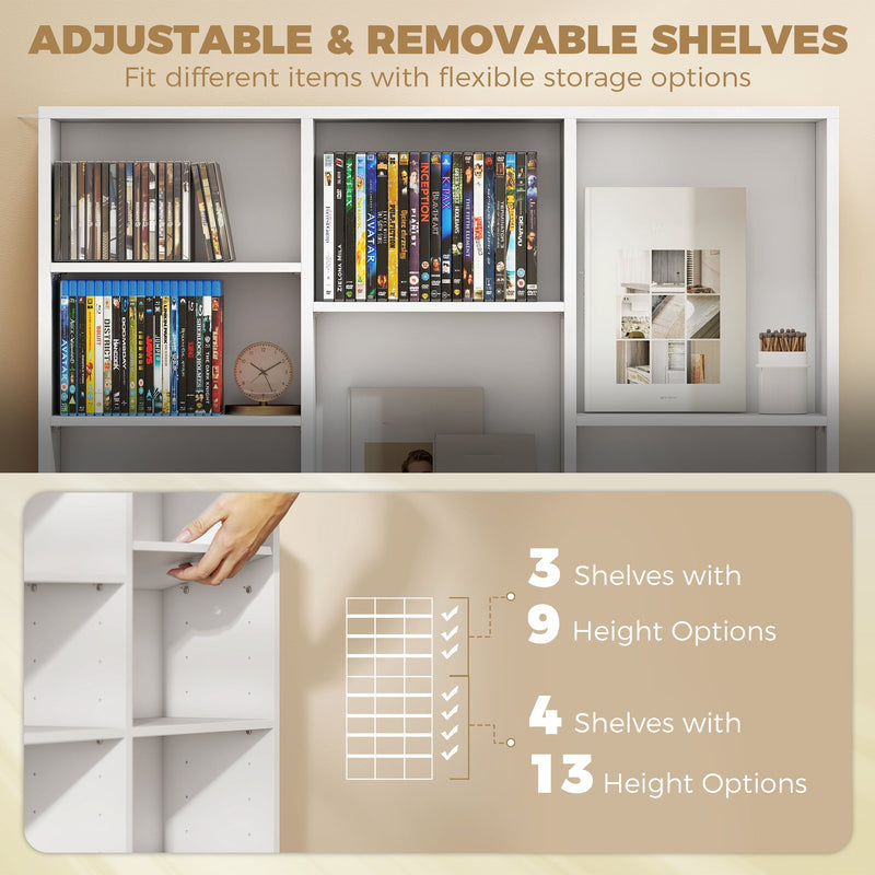 Tall Slim Media Storage Shelf White - image 5