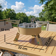 Camping Gas Stove for Fast Outdoor Cooking and Boiling Water Portable Khaki AOSOM