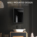 Wall Mounted Bathroom Mirror Cabinet With Storage Shelves Space Saving Design Black