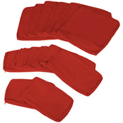 Red Set of 14 Outdoor Cushion Covers Water Resistant by Outsunny