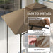 Khaki Grill Gazebo Replacement Canopy UPF50+ Double Tiered Top Cover for 1.5 x 2.4m Frame by Outsunny