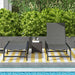 Set of 2 Grey Rattan Sun Loungers With Adjustable Backrest for Garden and Poolside by Outsunny
