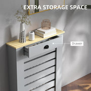Grey Radiator Cover with Drawer Stylish, 95.5H x 78Wcm by HOMCOM