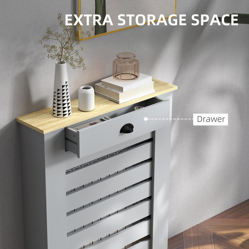 Grey Radiator Cover with Drawer Stylish, 95.5H x 78Wcm by HOMCOM