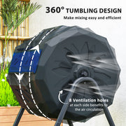 160L Dual Chamber Rotating Garden Composter in Blue by Outsunny