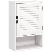 Wall Mounted Bathroom Cabinet With Adjustable Shelves For Compact Storage White AOSOM