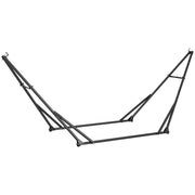 Black Foldable Hammock with Metal Frame and Carry Bag for Garden or Patio Use 120kg Load