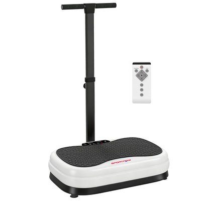 Vibration Plate Exercise Machine With Adjustable Handle And 50 Speed Settings Black AOSOM