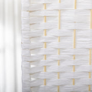 4 Panel Folding Room Divider Privacy Screen for Home or Office Use Freestanding, White