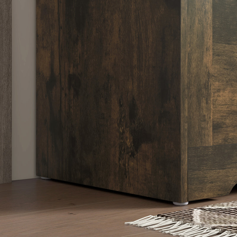 100L Storage Trunk with Safety Hinges Ideal for Home Organisation Rustic Brown 80x40x45 cm