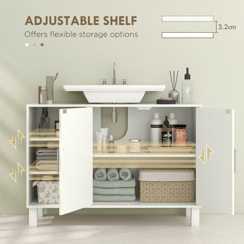 Adjustable shelf panel showing the cream cabinet cupboard shelf moving in 3.2 cm steps