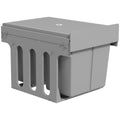 HOMCOM light grey pull-out bin unit with 3 compartments, studio view