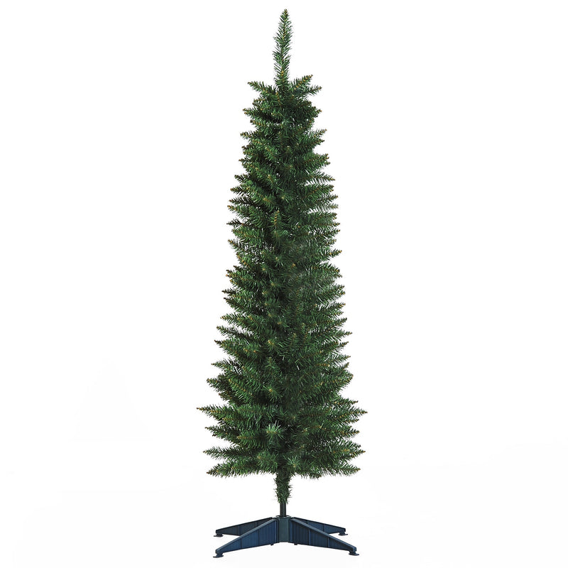 Second studio view of the 5ft green pencil Christmas tree on its stand