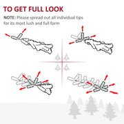 Diagram showing how to spread out the branch tips for a full look