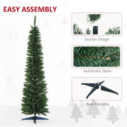 Easy assembly graphic showing the section design, automatic-open branches and foldable base