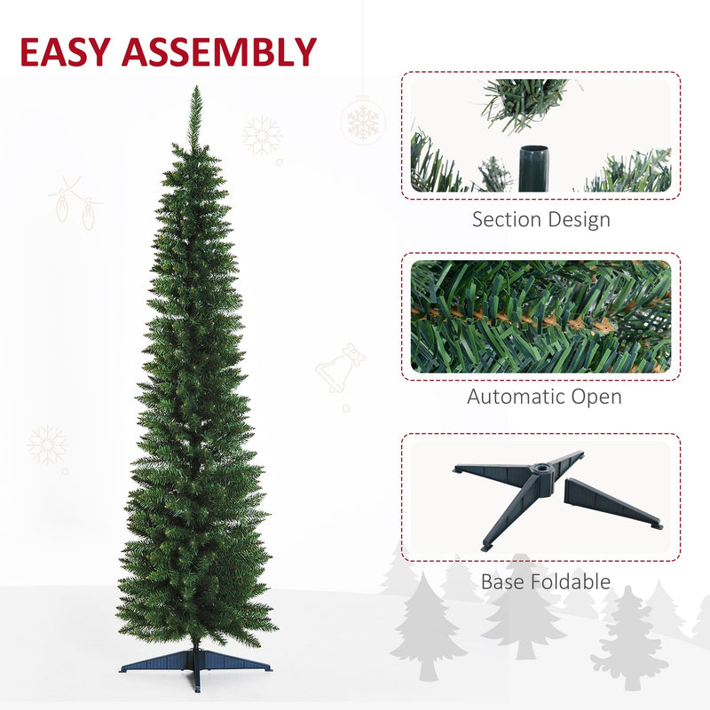 Easy assembly graphic showing the section design, automatic-open branches and foldable base
