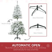 Assembly diagram showing the sectioned design, automatic open branches and a detachable, foldable base