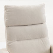 Close-up of the cream white rocking chair backrest cushion
