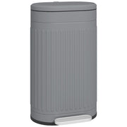 Grey 30L Metal Kitchen Bin with Soft Close Lid by HOMCOM