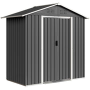 Metal Garden Storage Shed with Double Sliding Doors and Vents for Secure Outdoor Organisation Dark Grey Outsunny
