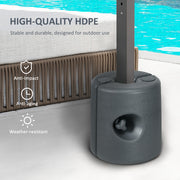 Outsunny HDPE Tent Weights Set of 4, Canopy Weights, Fill with Water or Sand, 48KG Outsunny