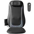 HOMCOM Back Massager with Heat, Deep Tissue Kneading Massage Chair with 3-Level Seat Vibration, Massage Chair Pad for Back Pain