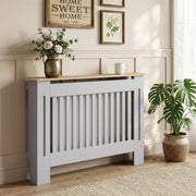 Radiator Cover with Shelf for Extra Storage and Heat Circulation Grey Homcom