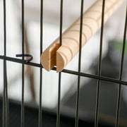 Large Bird Cage on Wheels with Removable Trays for Budgies Finches Cockatiels, Black