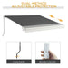 Electric Retractable Patio Awning 4 x 3m with Remote Control and Durable Aluminium Frame